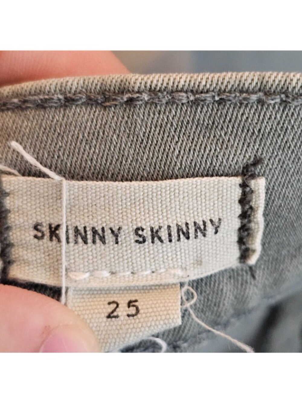 Madewell Skinny Skinny Jeans Womans 25 26x27 Gray Stretch Denim Bohemian - Picture 6 of 10
